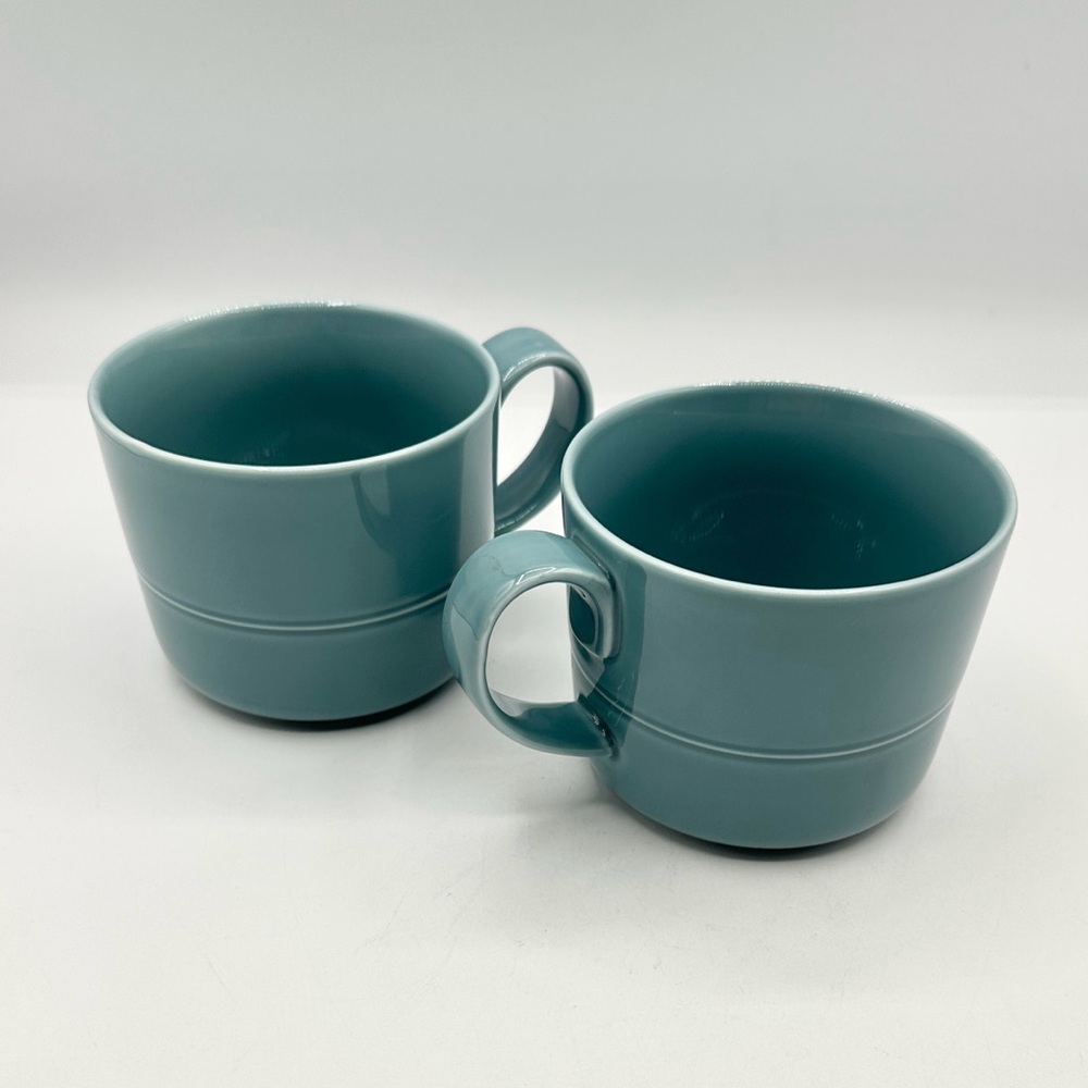 2 Crate&Barrel Blue Aaron Probyn Mugs. Pattern is Hue. Discontinued. - Picture 10 of 10